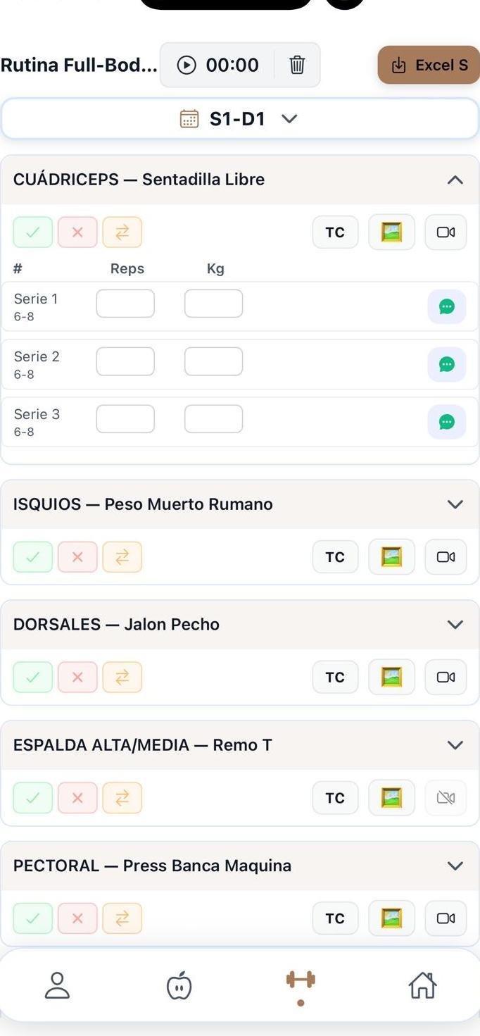 App Entrenamiento